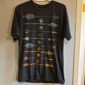 Element Short Sleeve Tee - Gray with Multicolor Arrows